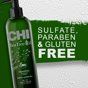CHI shampoo staged in bathroom lifestyle scene for routine