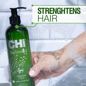 CHI pump and cap detail highlighting easy dispensing and secure closure