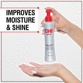 CHI lotion texture close-up showing smooth silk finish