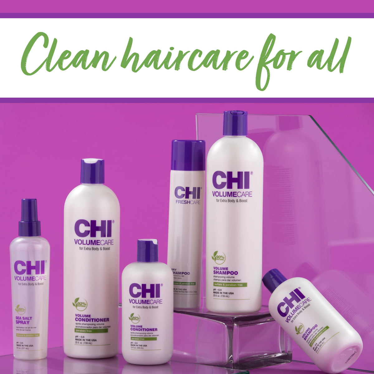 CHI VolumeCare applying to damp hair for instant lift and softness