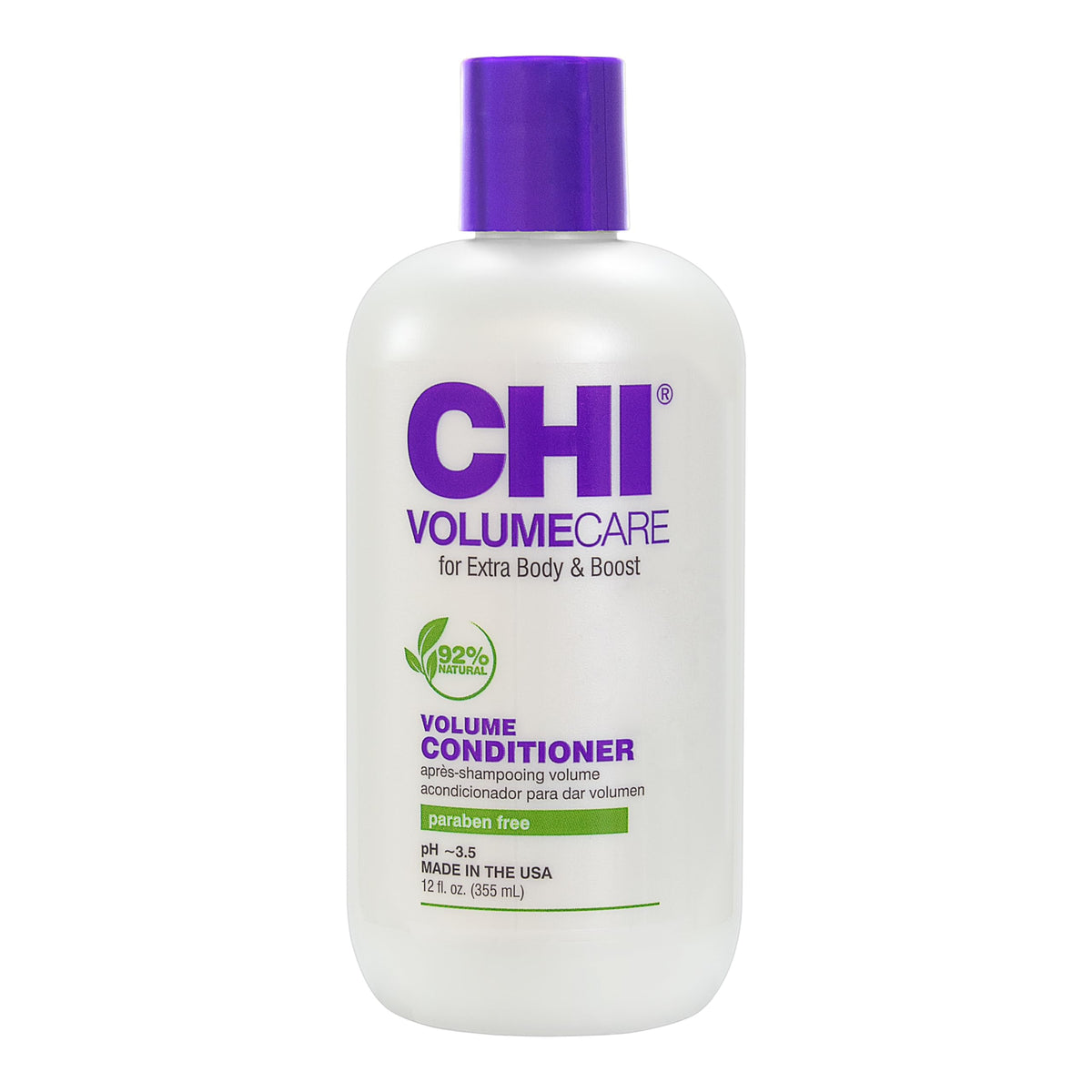 CHI VolumeCare front packaging showing product and benefits