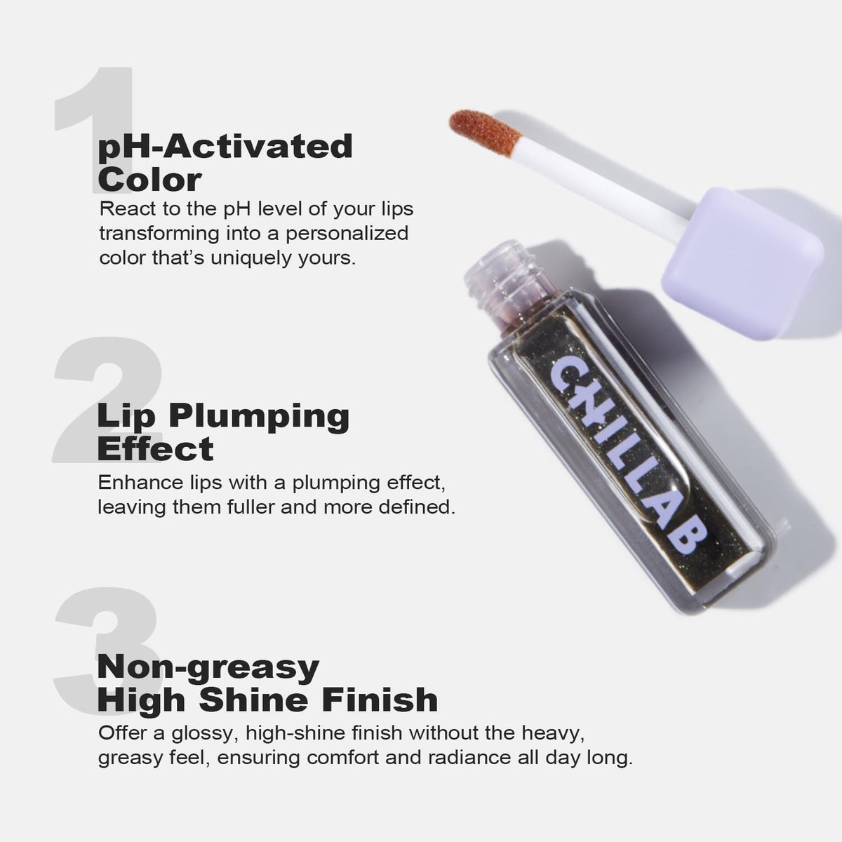 Chillab lip oil on lips in use revealing personalized pink tint and hydration