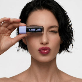 Chillab texture swirl of oil with shimmer highlighting hydrating, non-sticky feel