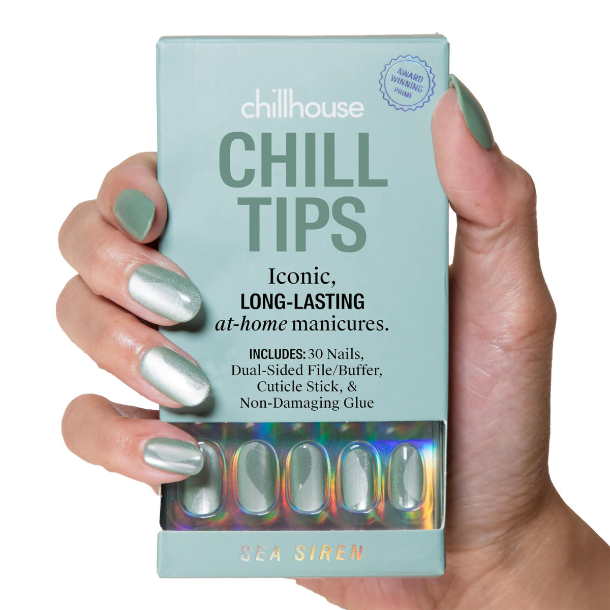Chillhouse front packaging showing Sea Siren kit and included tools for easy application