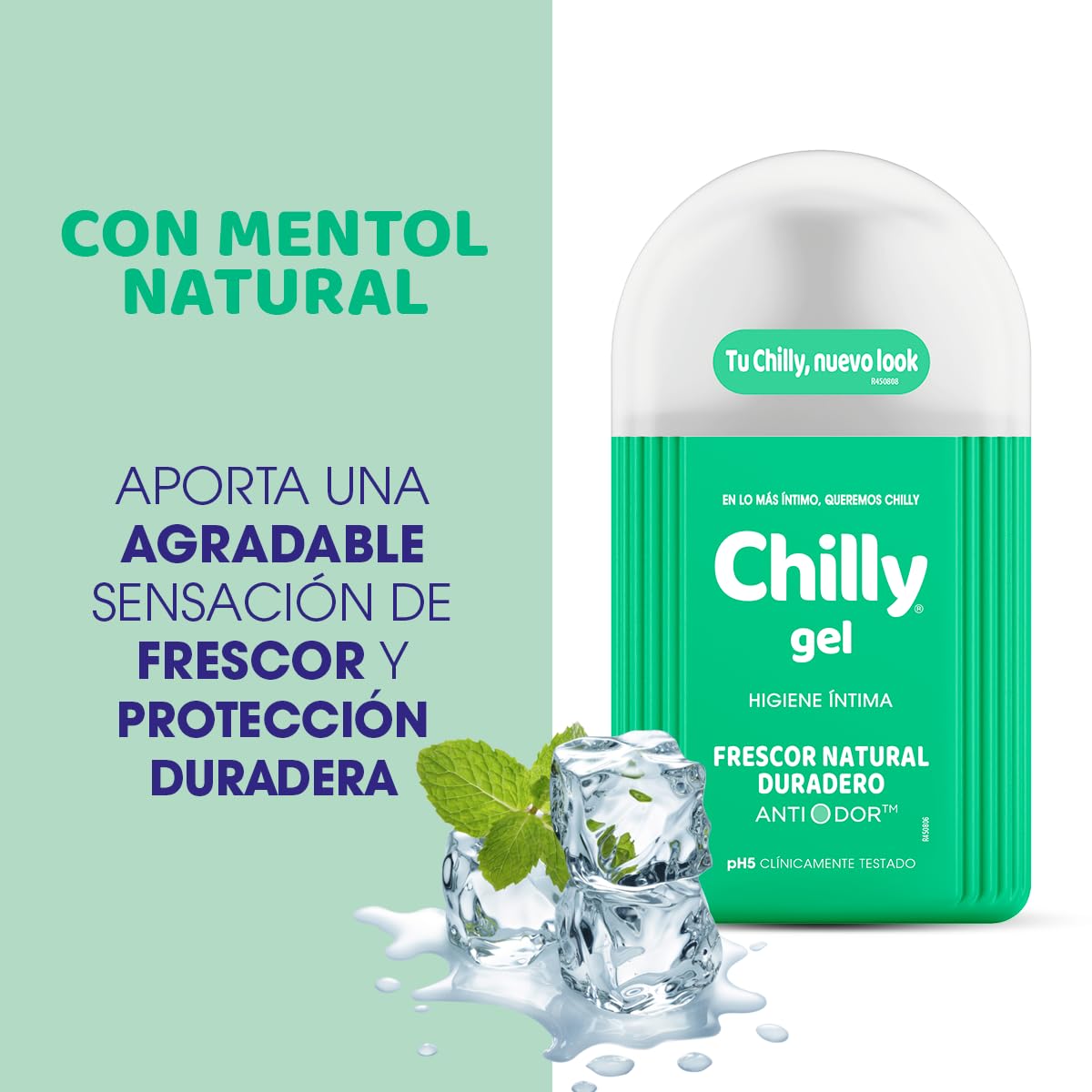 Chilly gel close-up texture showing smooth gel consistency for gentle cleansing