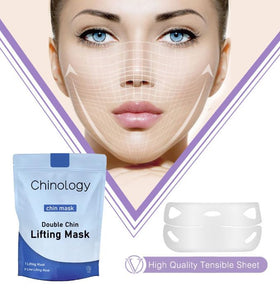Chinology mask worn on side profile demonstrating lifted jawline benefit