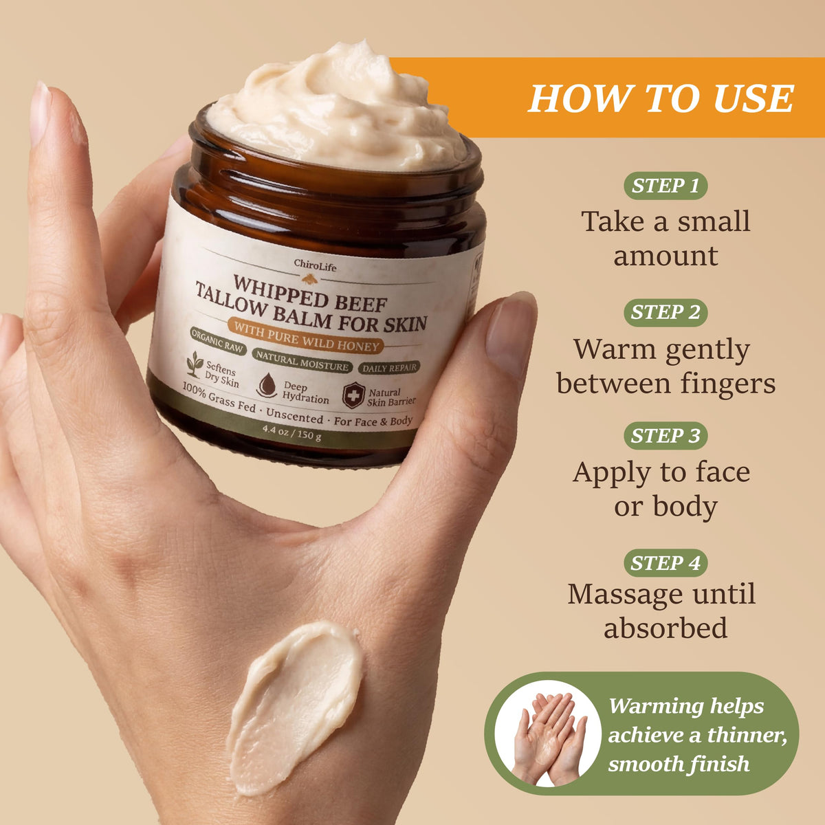 ChiroLife product label and ingredient list visible for transparency and trust