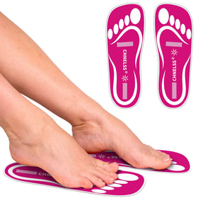 CHNELSS front packaging showing pink disposable feet pads and quantity benefit