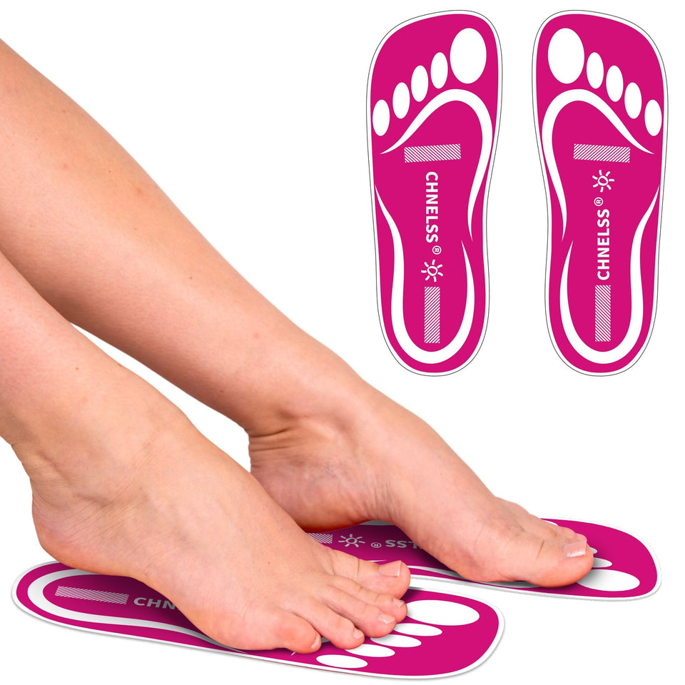 CHNELSS front packaging showing pink disposable feet pads and quantity benefit