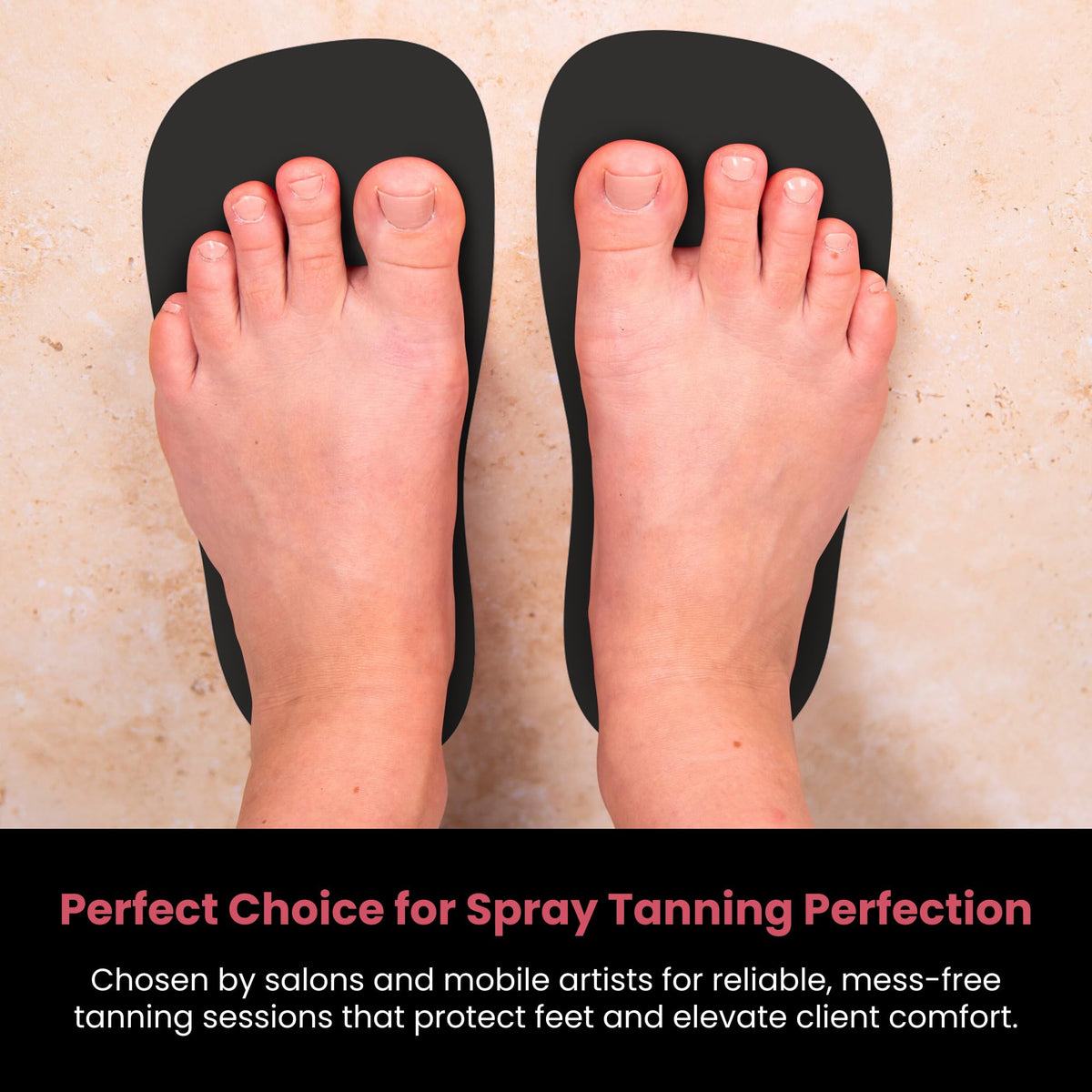 CHNELSS pad under foot during spray showing protection and neat results