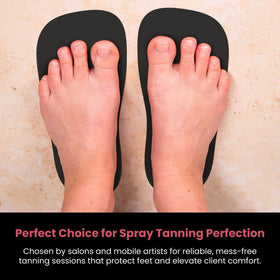 CHNELSS pad under foot during spray showing protection and neat results