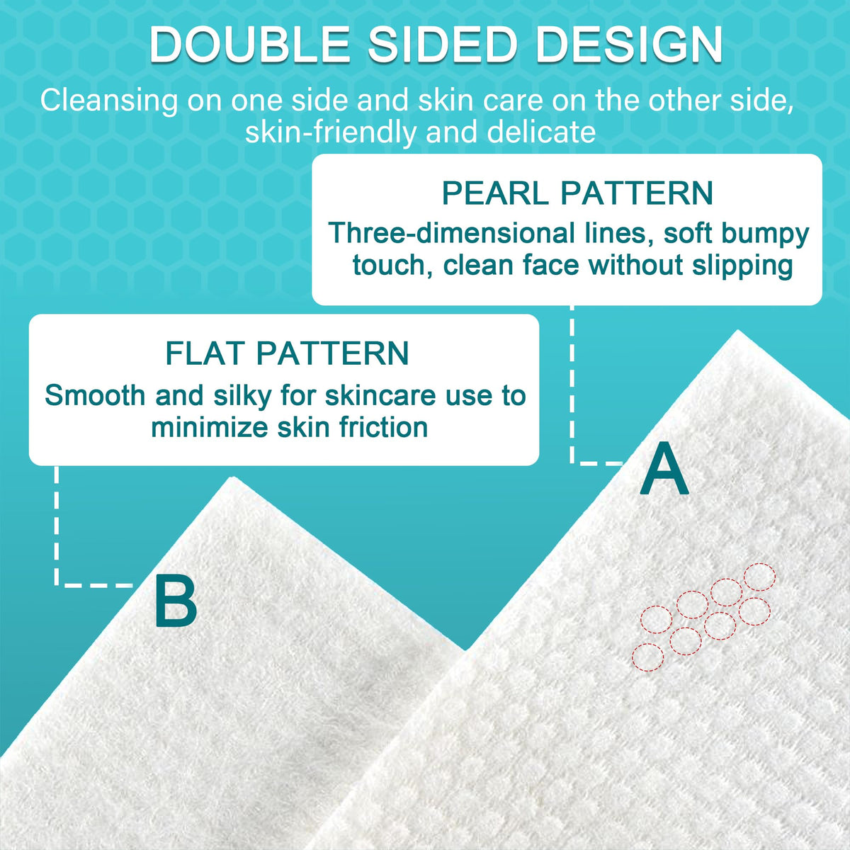 CHNLML wipe removing makeup gently on cheek for convenient cleansing