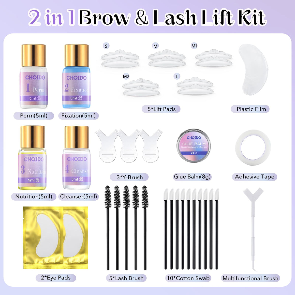 Choido perm and fixation bottles close-up for precise application