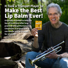 ChopSaver being applied to lips demonstrating fast soothing relief
