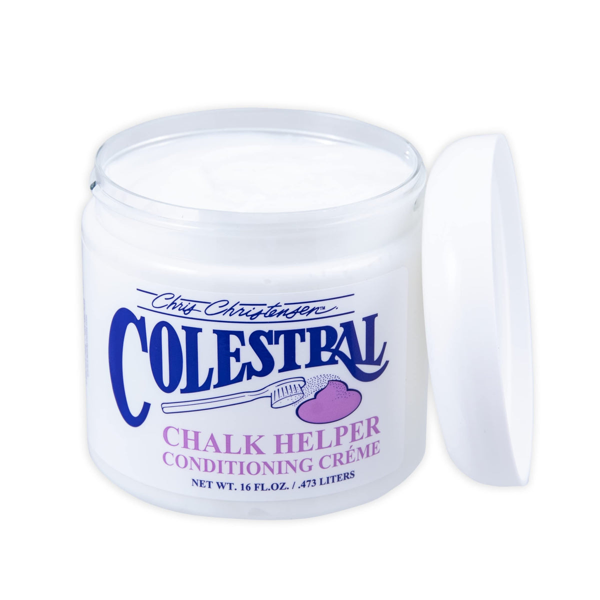 Chris Christensen Colestral cream applied to hand demonstrating control and spreadability