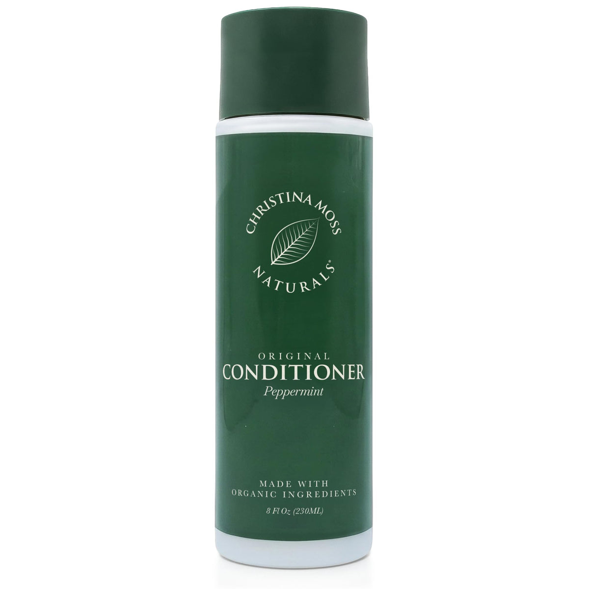 Christina Moss Naturals front bottle shows clean formula benefits