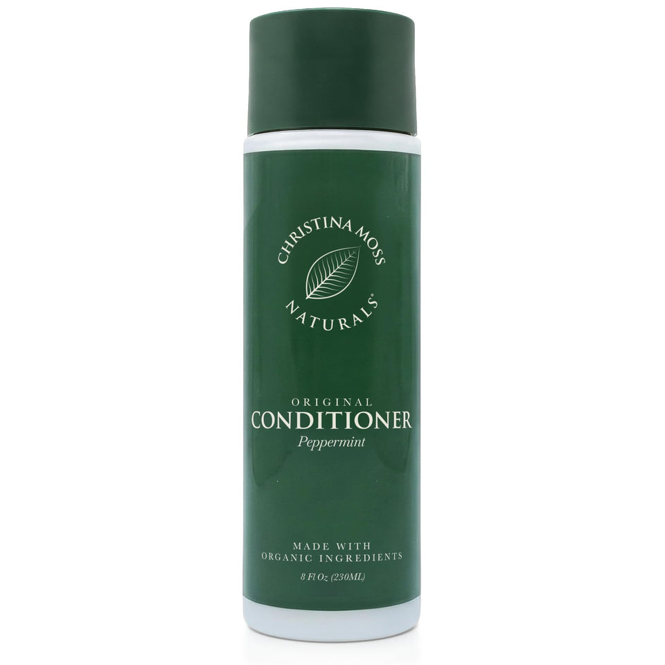 Christina Moss Naturals front bottle shows clean formula benefits