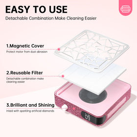 CHRISTINE SHELLY underside non-slip mat keeping the unit stable during nail treatments
