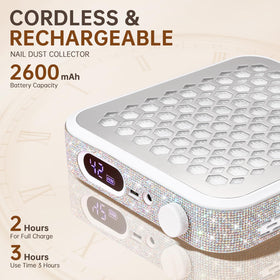 CHRISTINE SHELLY top view with open filter tray, enables quick cleaning and filter swaps