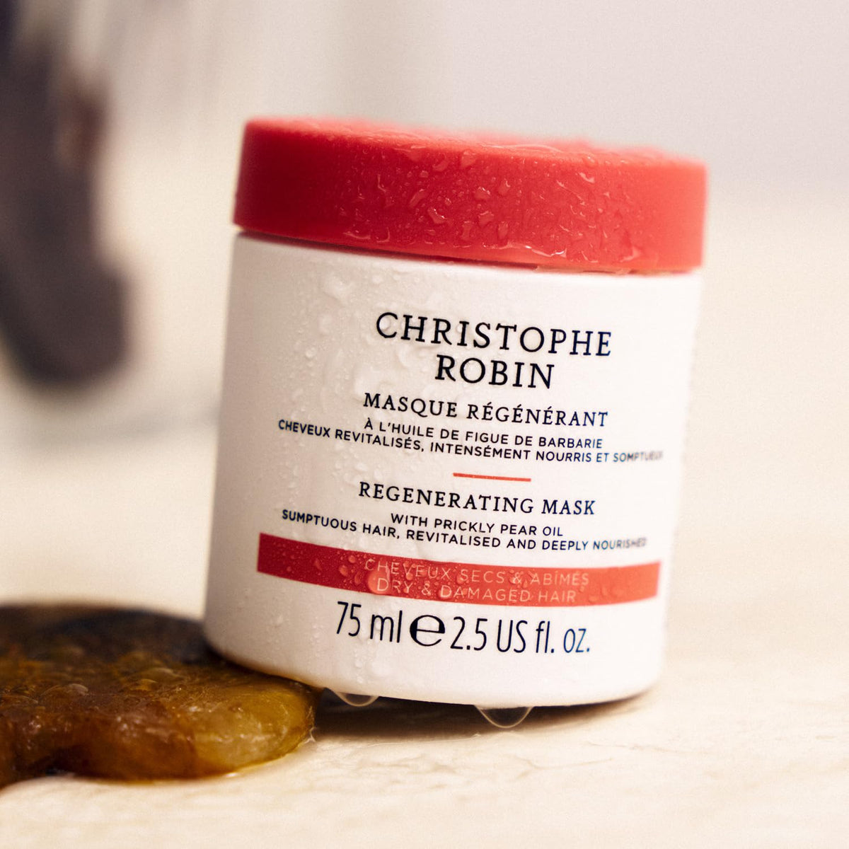 Christophe Robin before and after shiny hair comparison showing improved gloss