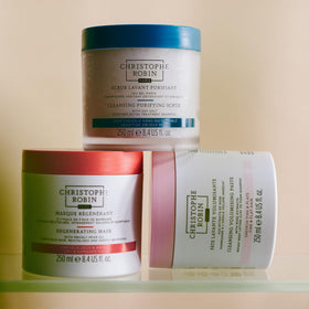 Christophe Robin label detail showing vegan, gluten-free, cruelty-free benefits