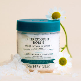 Christophe Robin scrub in hands during application demonstrating easy spread benefit