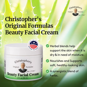 Christopher's Original Formulas with aloe vera leaf showing soothing hydration