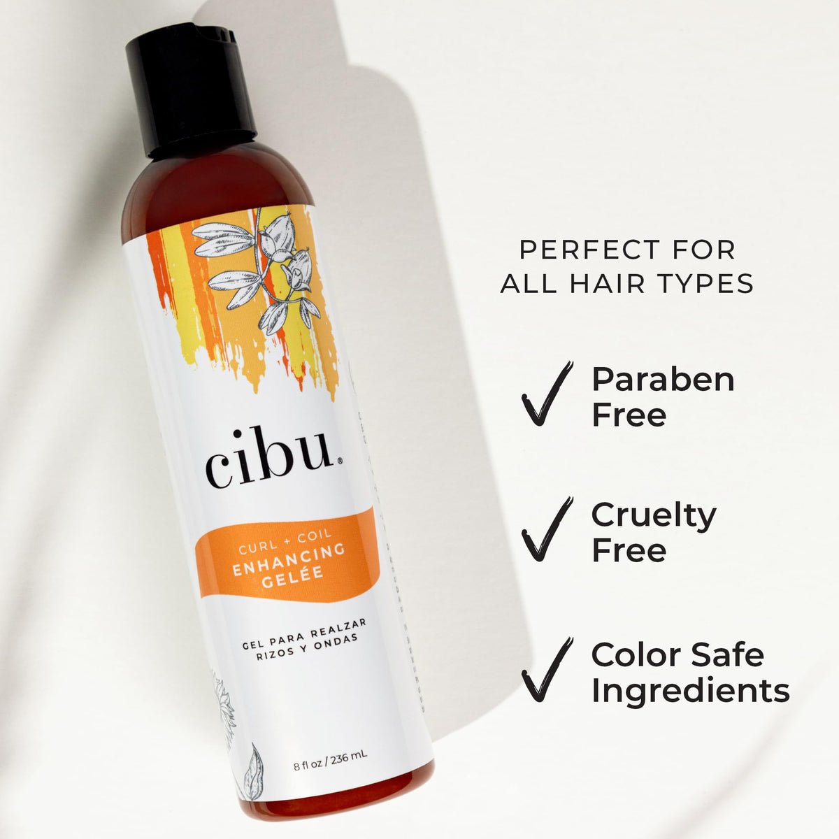 CIBU applied to damp hair demonstrating even distribution and definition