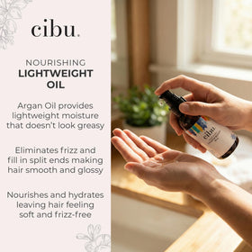 CIBU applied to damp hair demonstrating heat-protectant preparation