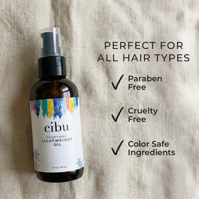 CIBU oil texture on hand highlighting lightweight absorption and shine