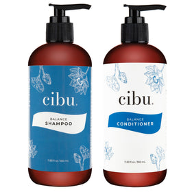 CIBU front packaging showing both shampoo and conditioner for balanced hydration