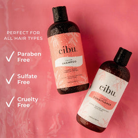 CIBU conditioner creamy texture closeup showing detangling benefit