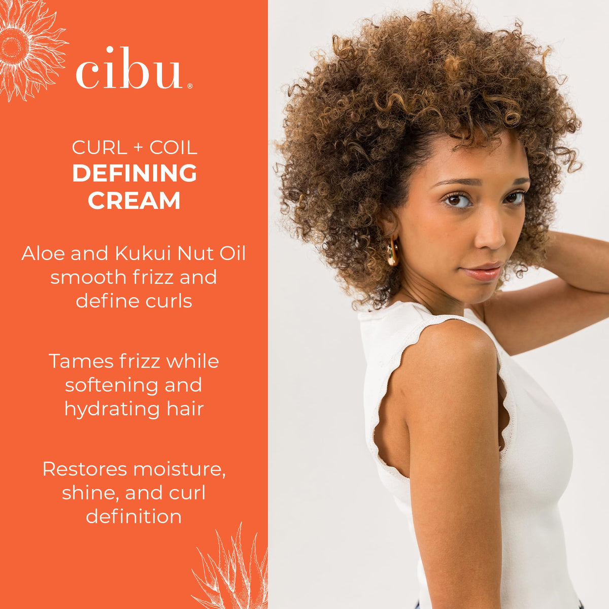 CIBU cream in hands demonstrating application for even curl coverage