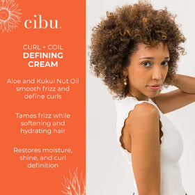 CIBU cream in hands demonstrating application for even curl coverage