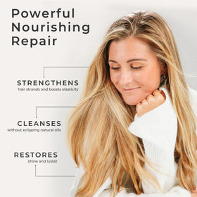 CIBU in-bathroom lifestyle image showing easy daily hair care