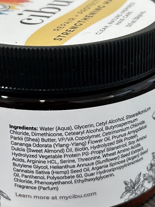 CIBU packaging label detail highlighting key actives and benefits