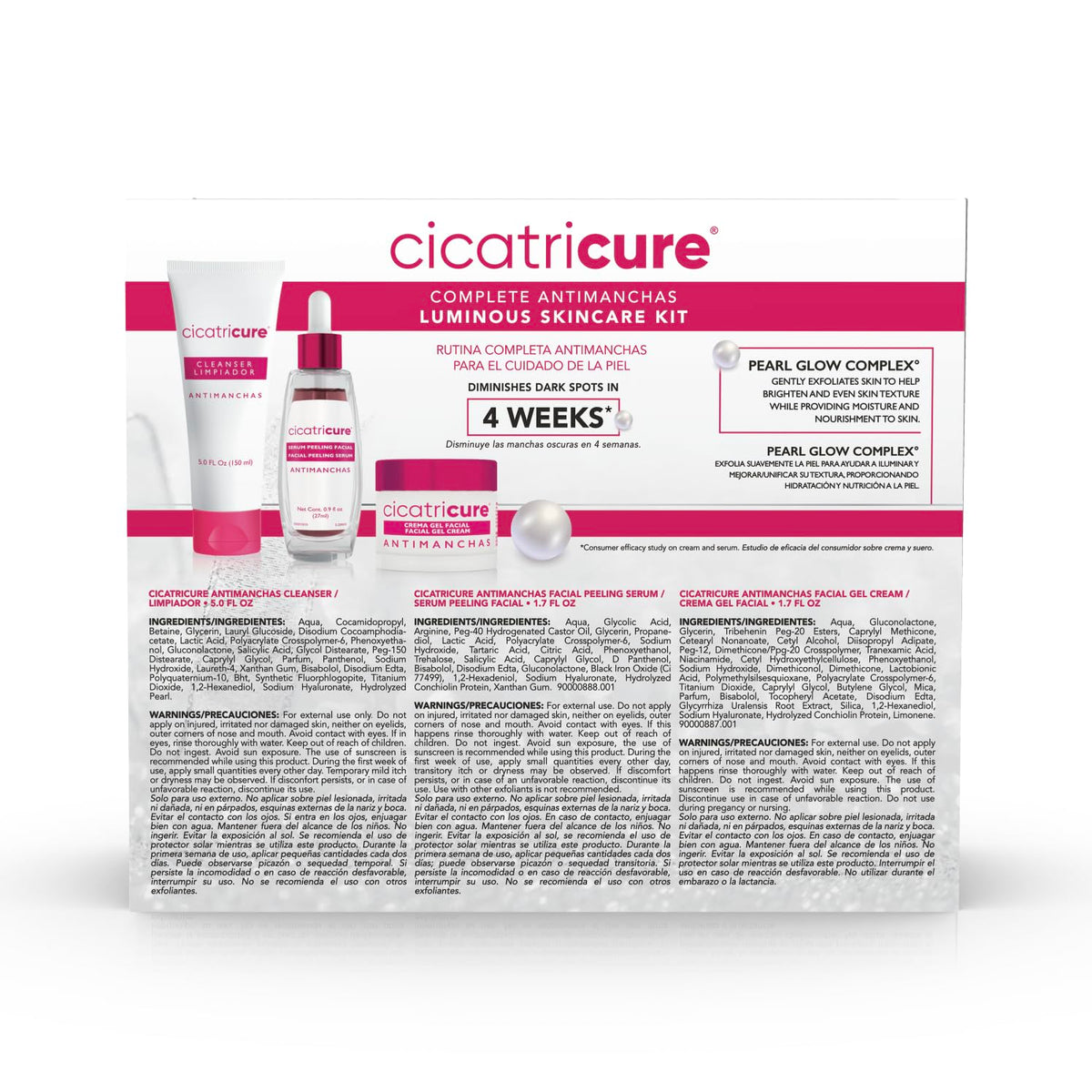 Cicatricure kit styled in bathroom setting to inspire daily brightening routine