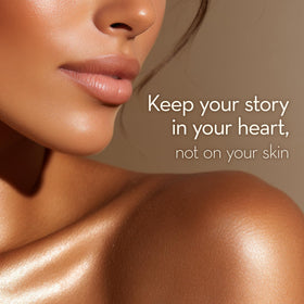 Cicatricure simulated before and after area illustrating texture improvement