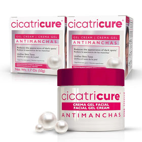 Cicatricure front packaging showing product benefits and dual pack