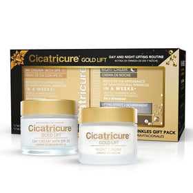 Cicatricure front packaging showing both day and night creams for an easy routine