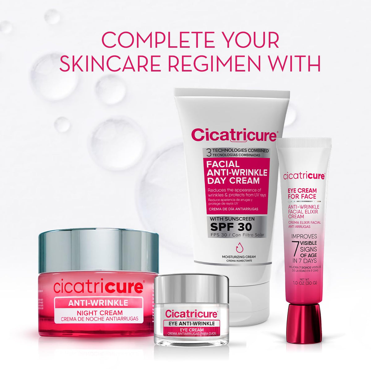 Cicatricure being smoothed onto neck to improve firmness
