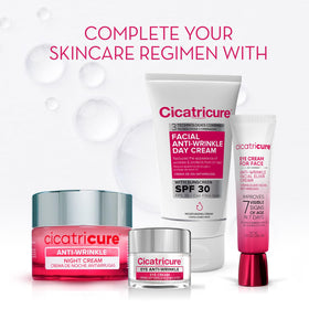 Cicatricure being smoothed onto neck to improve firmness