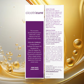 Cicatricure on a bathroom shelf in a lifestyle scene suggesting daily routine