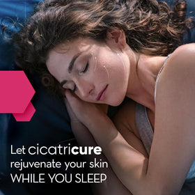 Cicatricure 1.7 fl oz next to common items showing true product size