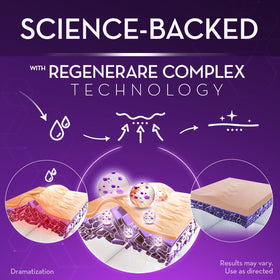 Cicatricure tube label detail emphasizing Regenerare Complex and usage