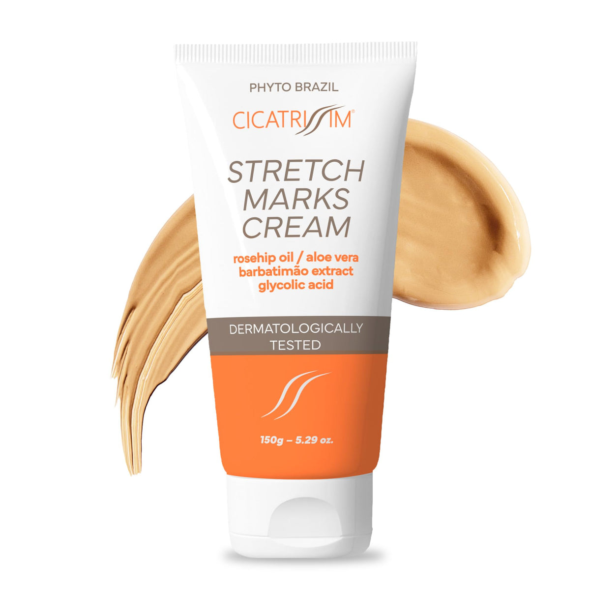 Cicatrissim cream texture close-up highlighting lightweight, fast-absorbing formula