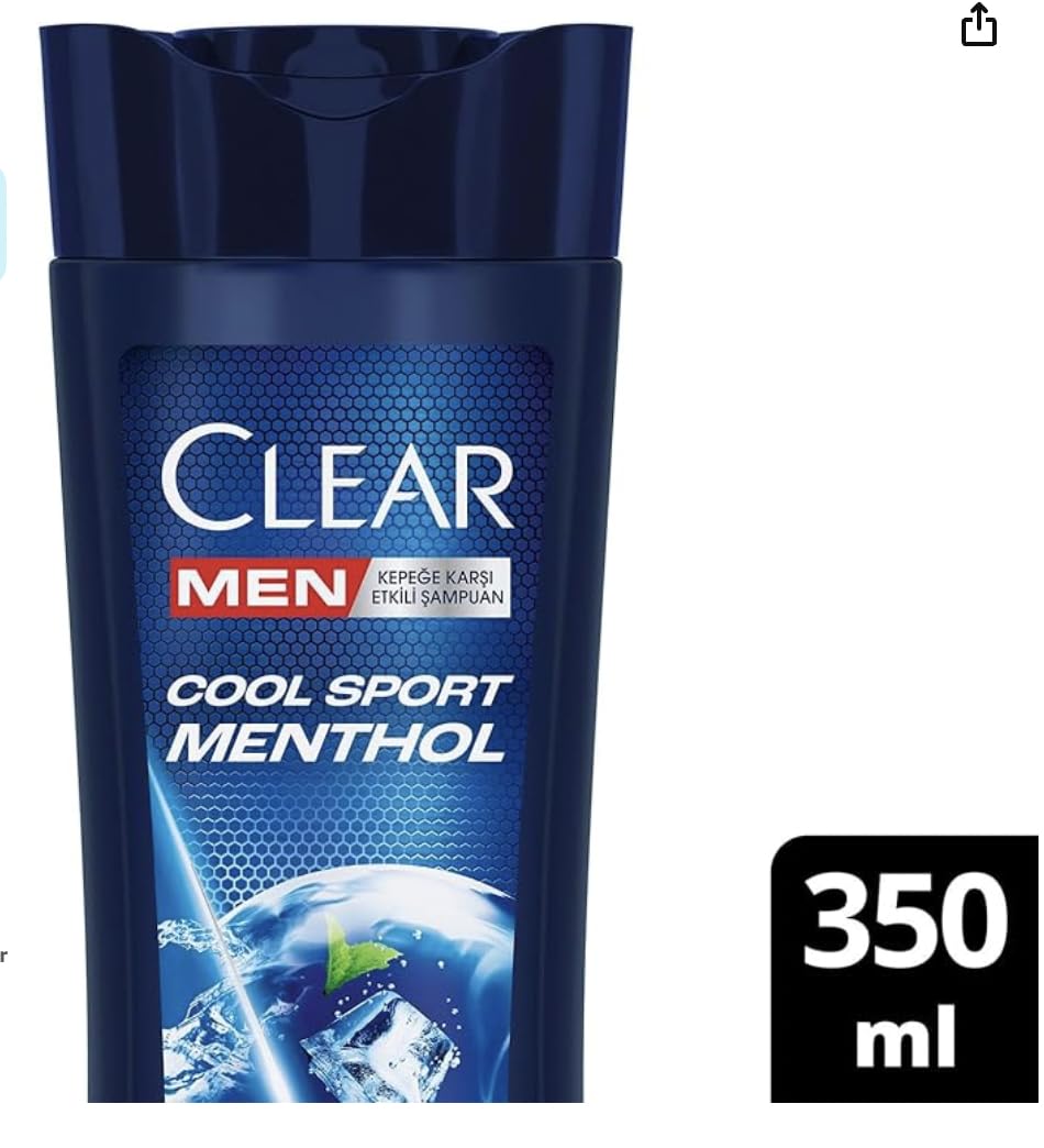 CIear Men label and pump detail highlighting menthol freshness
