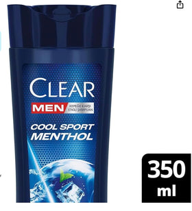 CIear Men label and pump detail highlighting menthol freshness