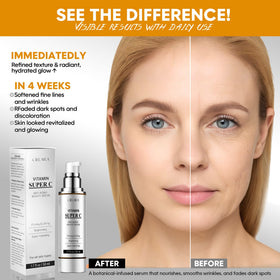 CIELARA applying serum to face and neck, helps brighten and firm benefit