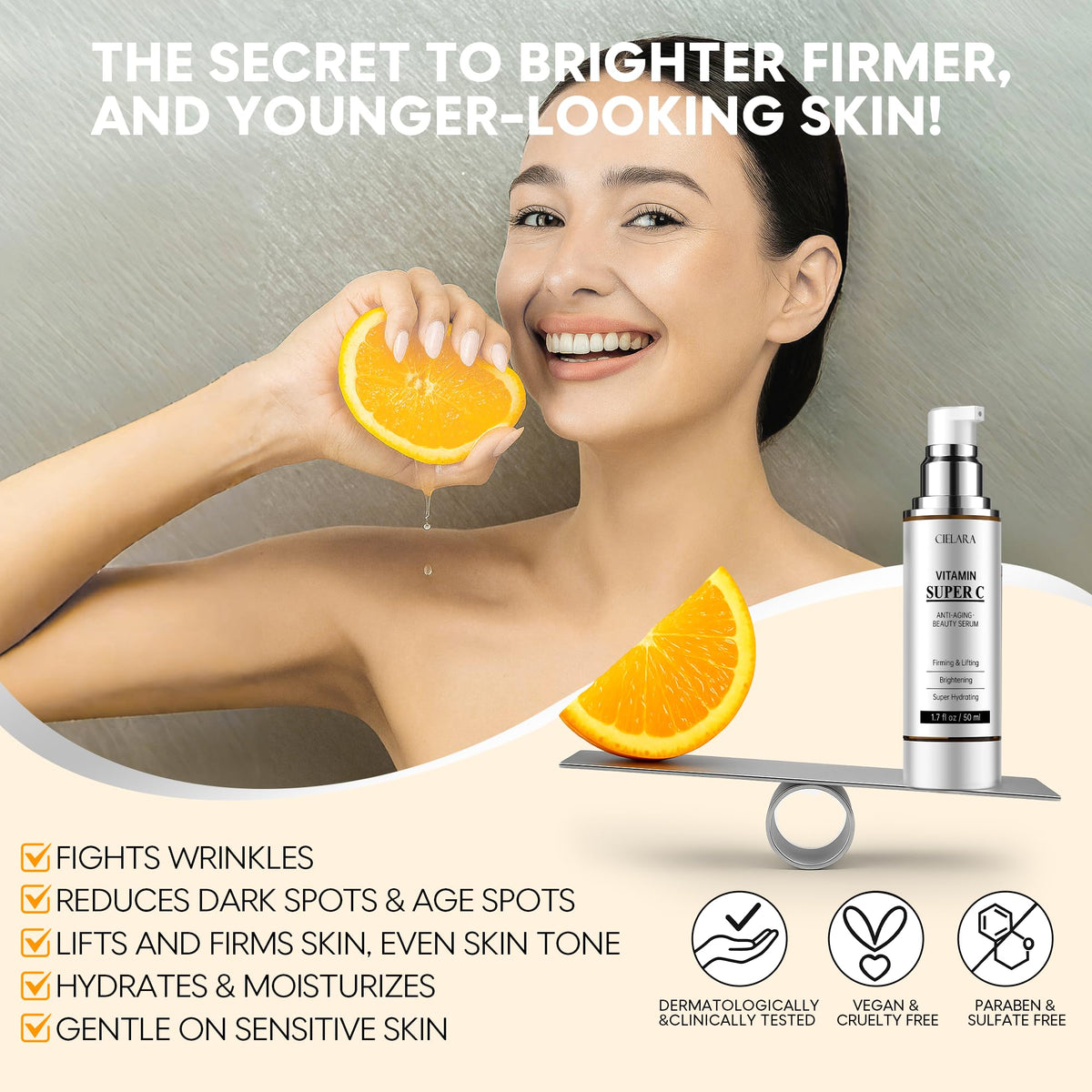 CIELARA pipette dispensing serum, precise dosing for easy application benefit